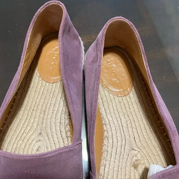 GUCCI Purple Leather Suede Espadrilles Flat Loafers Women’s Size 38.5